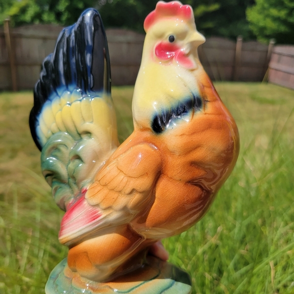 Royal Copley Ceramic Hen ~ Chicken ~ Vintage ~ Farmhouse ~ Colorful! - Picture 12 of 16